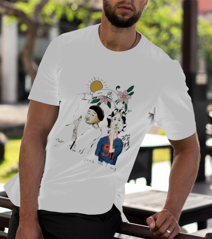 Yi Zhang Luo 2026 Say 1 Aug Sun Flowers 91 Players T-Shirt
