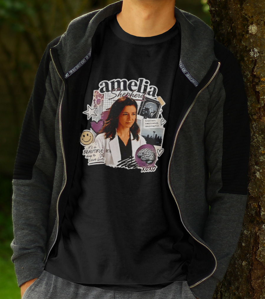 Amelia Shepherd Brilliant Complicated Unapologetic Beautiful Day To Save Lives Seattle Doctor T-Shirt