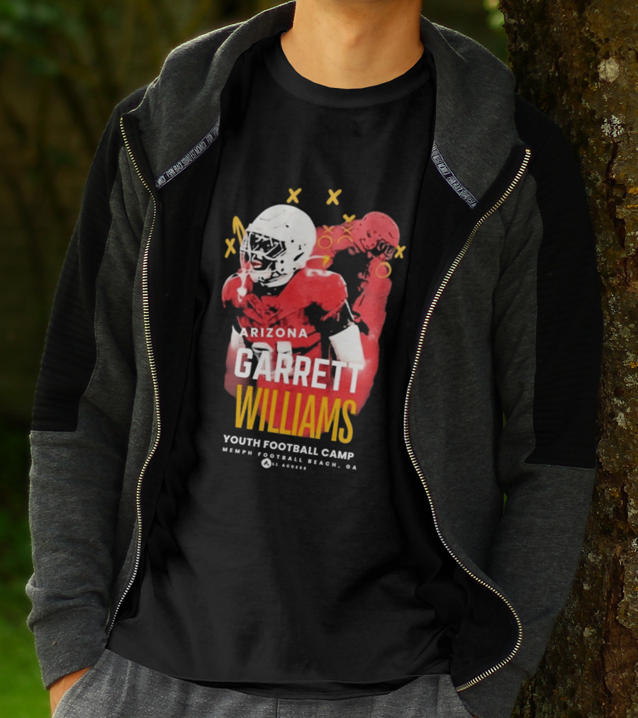 Arizona Garrett Williams Youth Football Camp 2026 Memphis Beach CA Annual Access T-Shirt