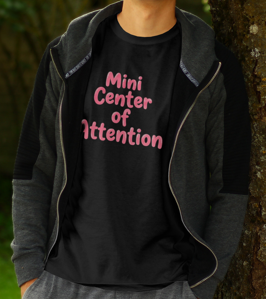 Mini Center Of Attention Pink Bubble Letters T-Shirt