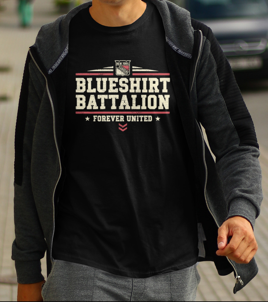 Blueshirt Battalion Forever United New York Rangers Fan Gear T-Shirt