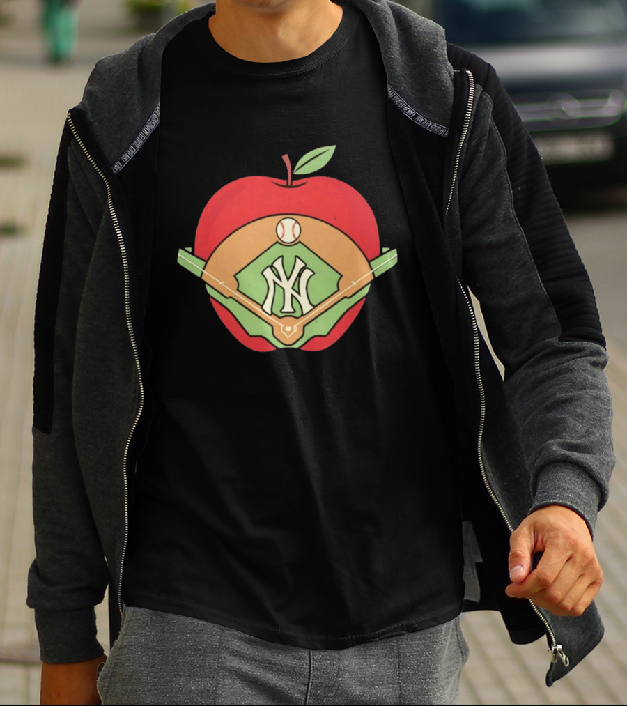 New York Yankees Baseball Apple MLB Stadium T-Shirt