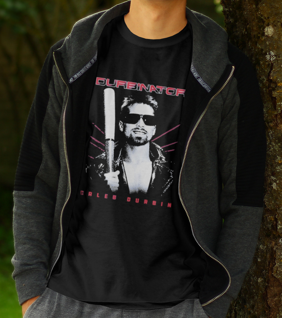Durbinator Caleb Durbin Boston Red Sox Baseball Player With Bat T-Shirt
