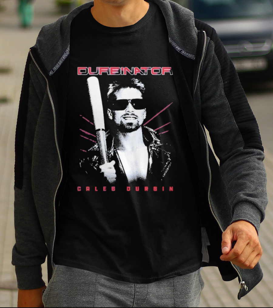 Durbinator Caleb Durbin Boston Red Sox Baseball Player With Bat T-Shirt