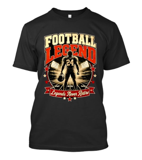 Football Legend 24 Legends Never Retire Stadium Stars T-Shirt