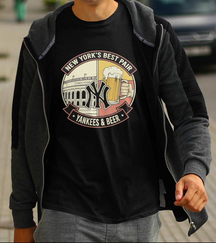New York's Best Pair Yankees Stadium And Beer Yankees And Beer T-Shirt