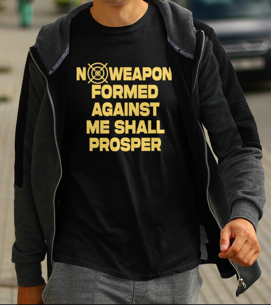No Weapon Formed Against Me Shall Prosper Target Symbol Empowerment T-Shirt