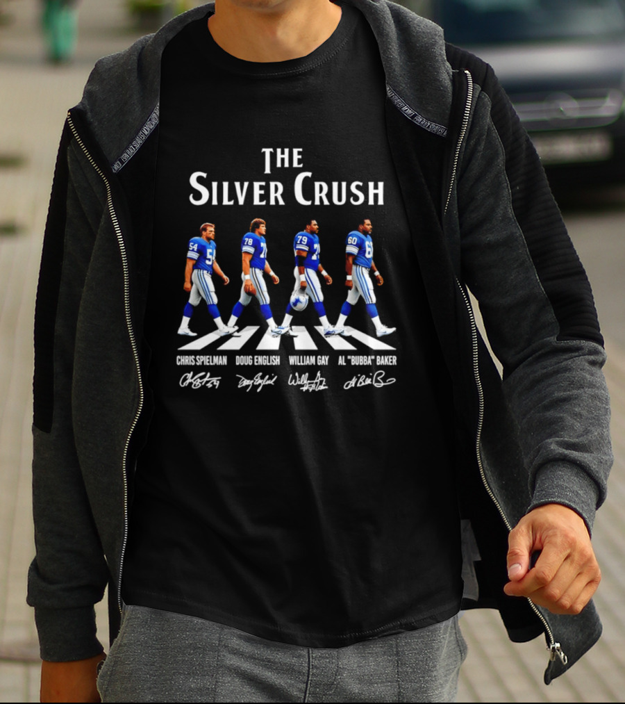 The Silver Crush Chris Spielman Doug English William Gay Al Bubba Baker Detroit Lions NFL Players Signatures T-Shirt