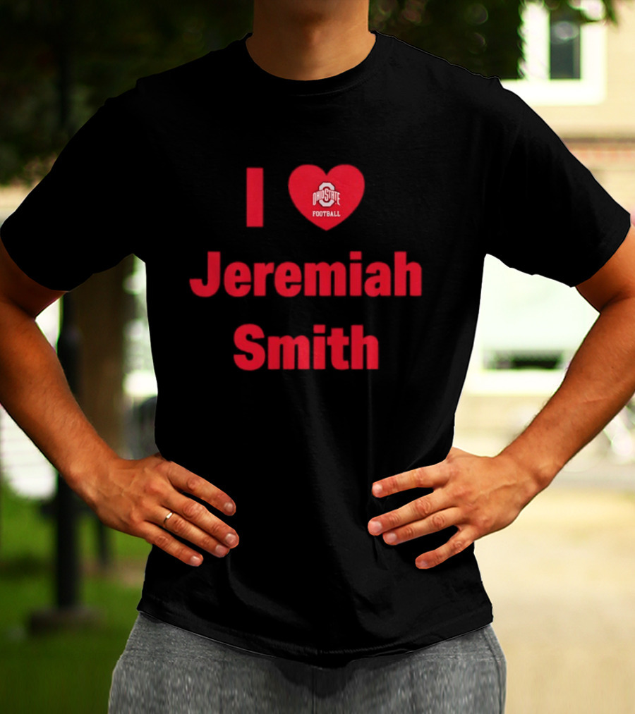 I Love Ohio State Football Jeremiah Smith Fan Support T-Shirt