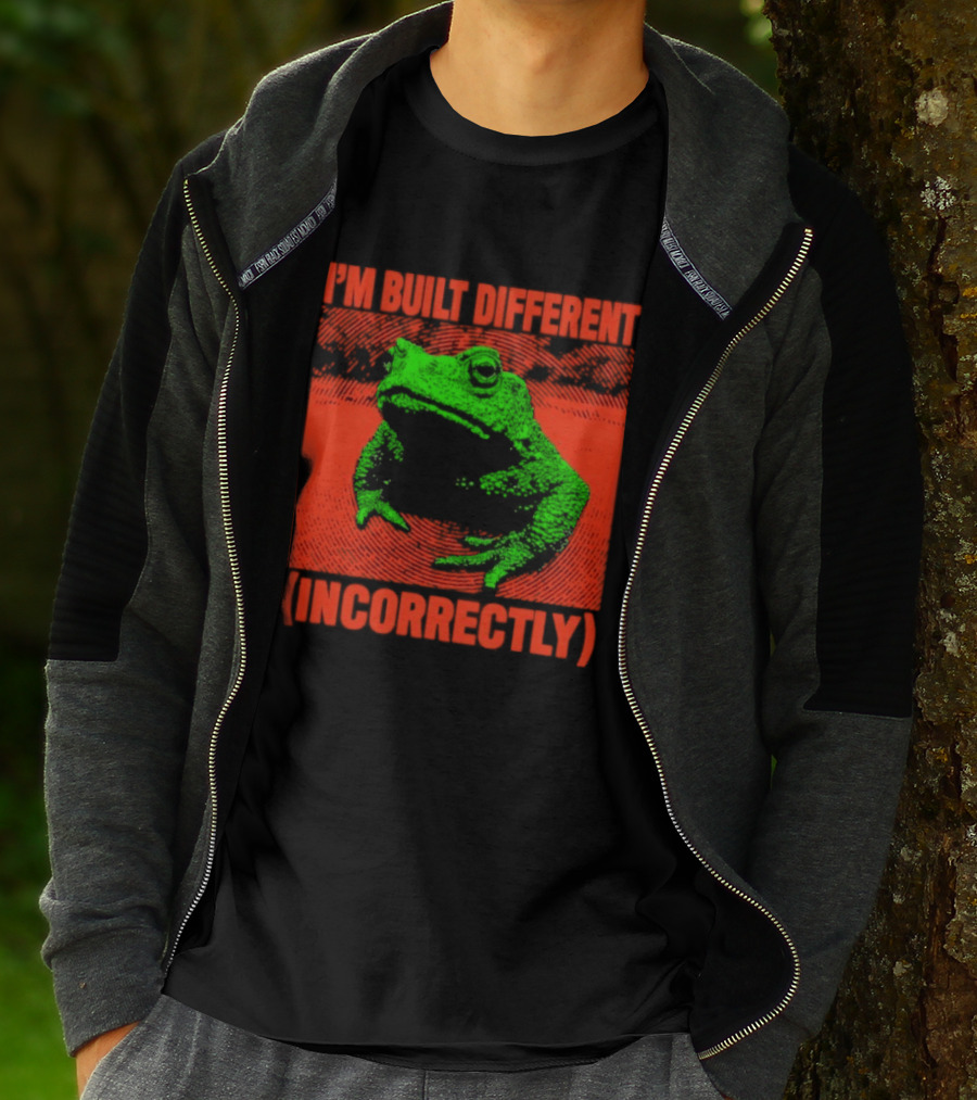 I'm Built Different Incorrectly Frog Bold Green T-Shirt