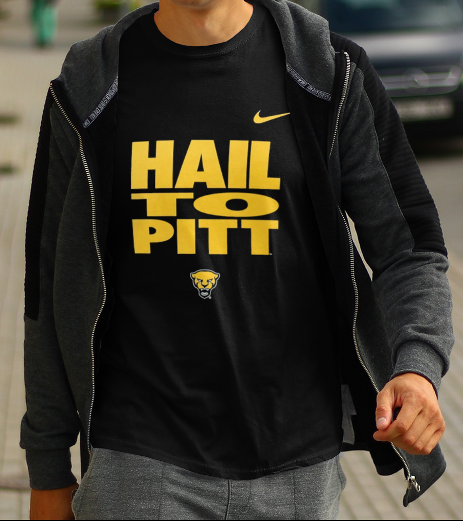 Pitt Panthers Hail To Pitt Nike Sportswear With Panther Head T-Shirt