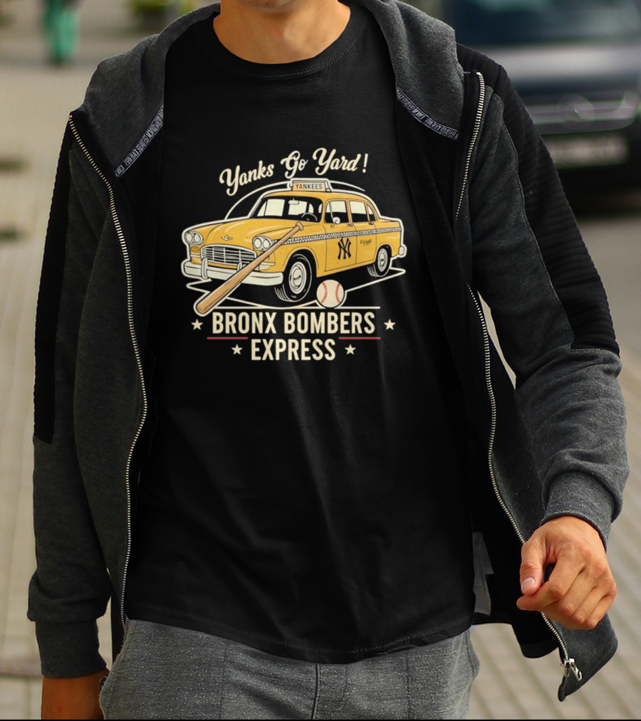 Yanks Go Yard Bronx Bombers Express New York Yankees Taxi Baseball Bat T-Shirt