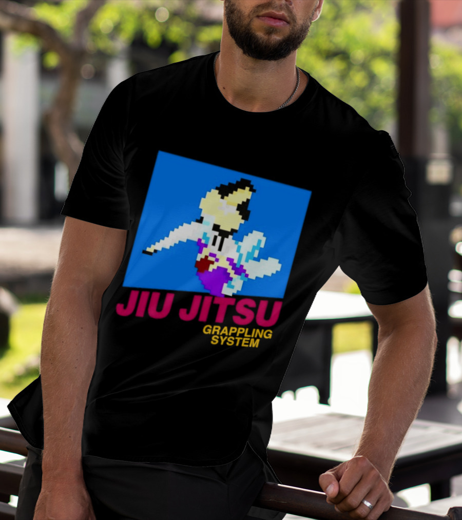 Jiu Jitsu Grappling System Retro Pixel Martial Arts BJJ T-Shirt