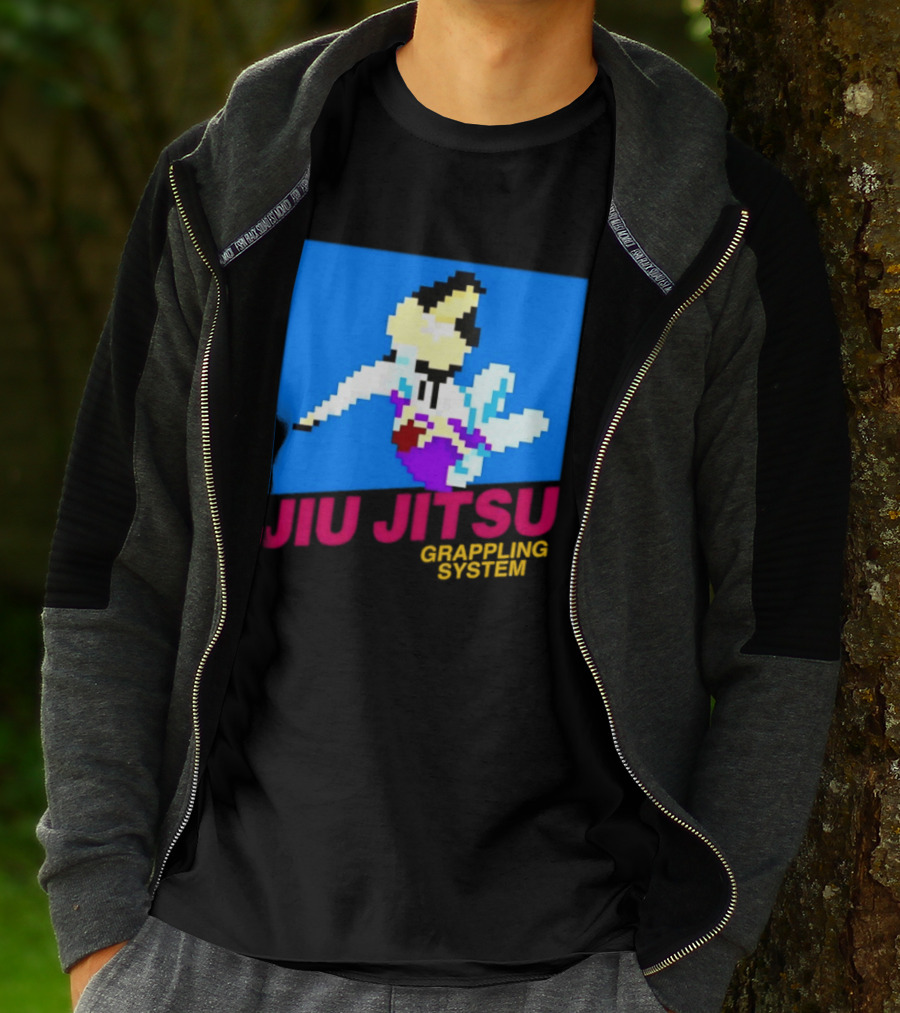 Jiu Jitsu Grappling System Retro Pixel Martial Arts BJJ T-Shirt