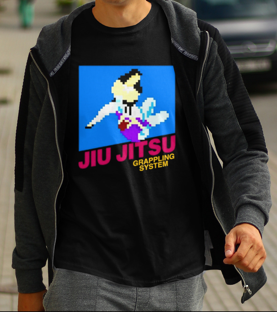 Jiu Jitsu Grappling System Retro Pixel Martial Arts BJJ T-Shirt