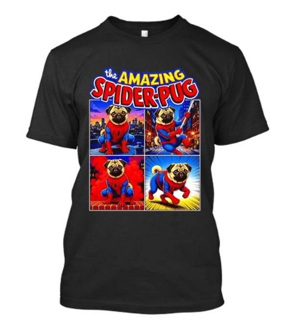The Amazing Spider Pug Marvel Spider Man Parody Comic T-Shirt