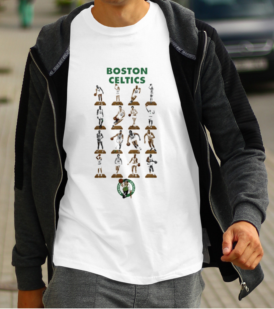 Boston Celtics Historic NBA Player Silhouettes Collection T-Shirt