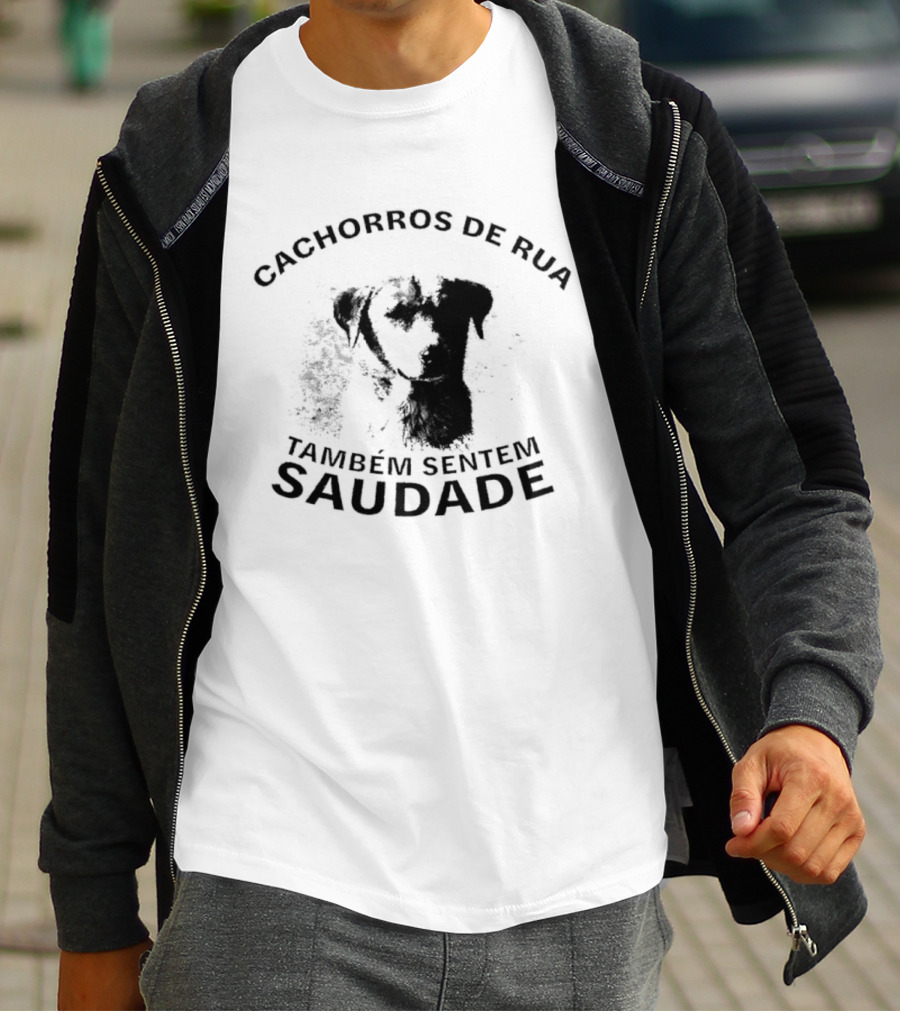 Cachorros De Rua Também Sentem Saudade Sentimental Street Dogs T-Shirt