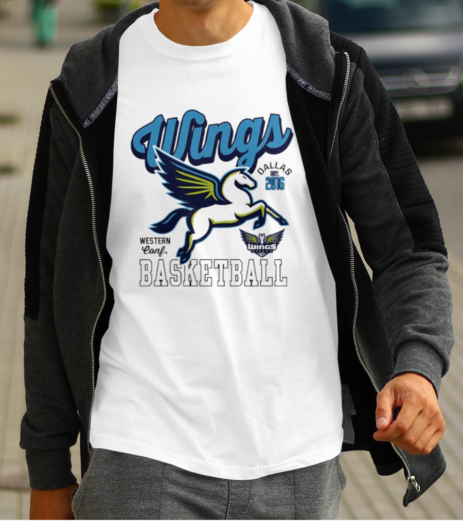 Wings Dallas 2016 Western Conf Basketball Mitchell And Ness T-Shirt