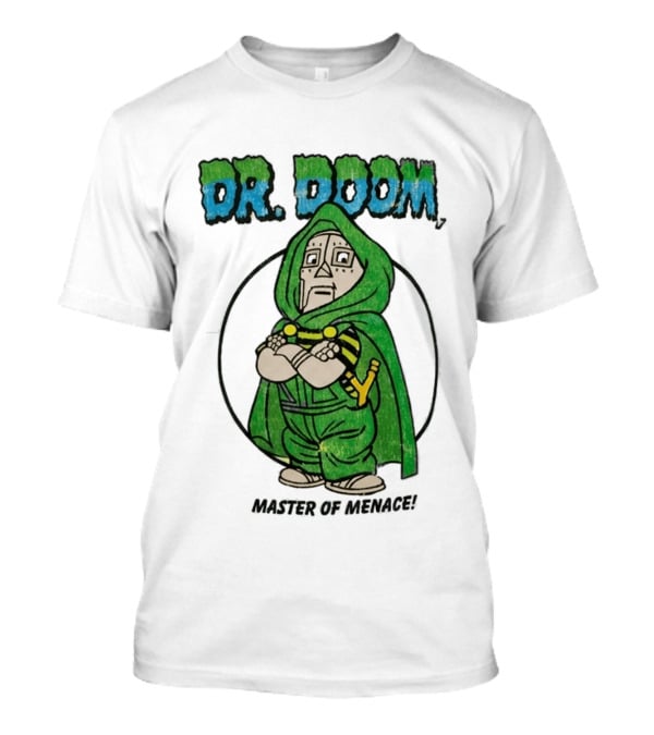 Dr Doom Master Of Menace Green Cloak Comic Style Villain T-Shirt