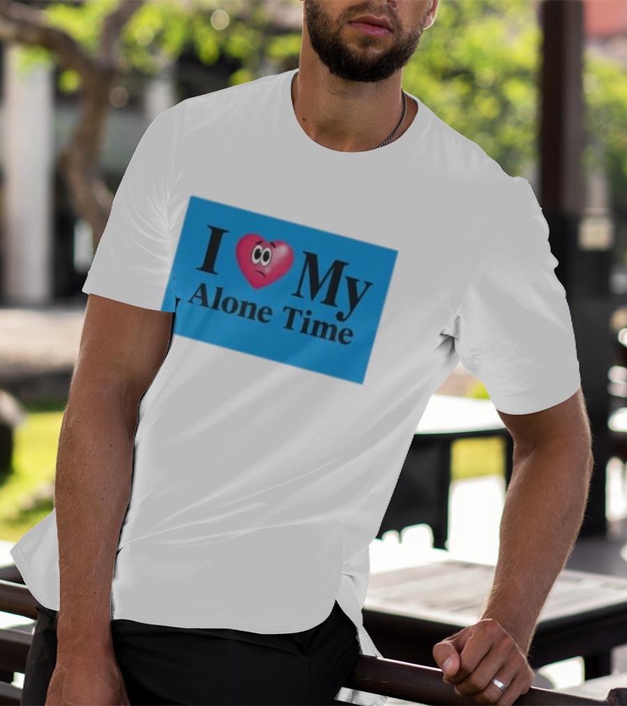 I Heart My Alone Time With Pink Heart Eyes T-Shirt
