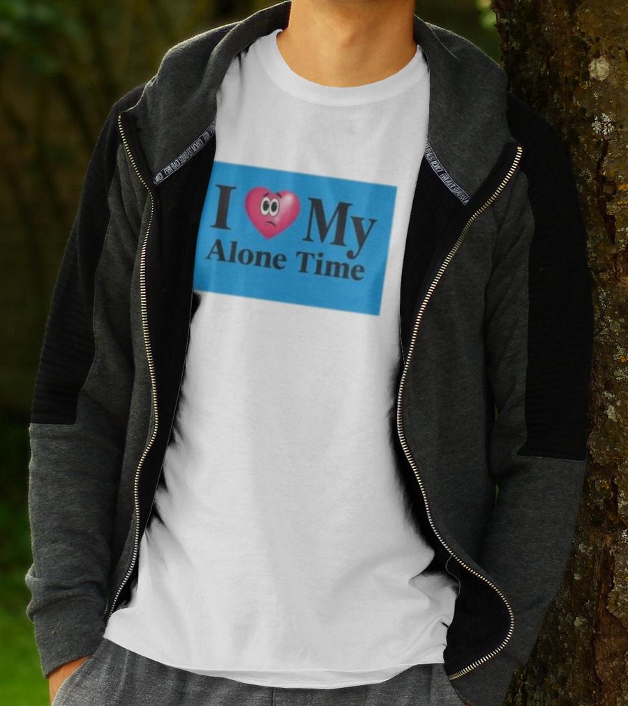I Heart My Alone Time With Pink Heart Eyes T-Shirt
