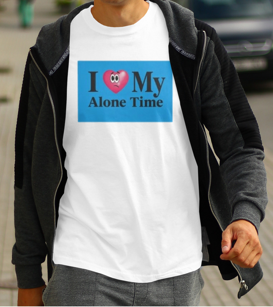 I Heart My Alone Time With Pink Heart Eyes T-Shirt