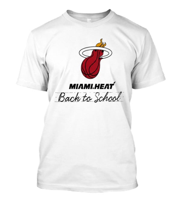 Miami Heat Back To School Basketball Flame T-Shirt