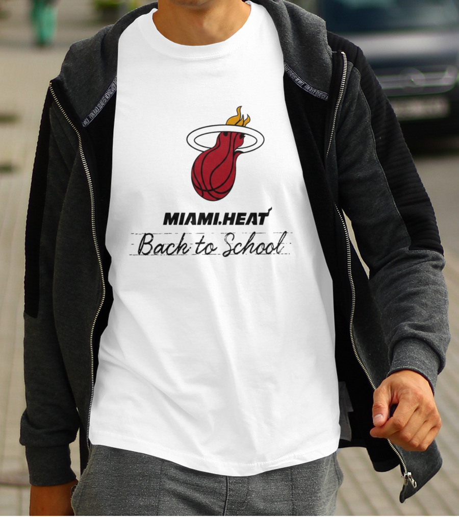 Miami Heat Back To School Basketball Flame T-Shirt