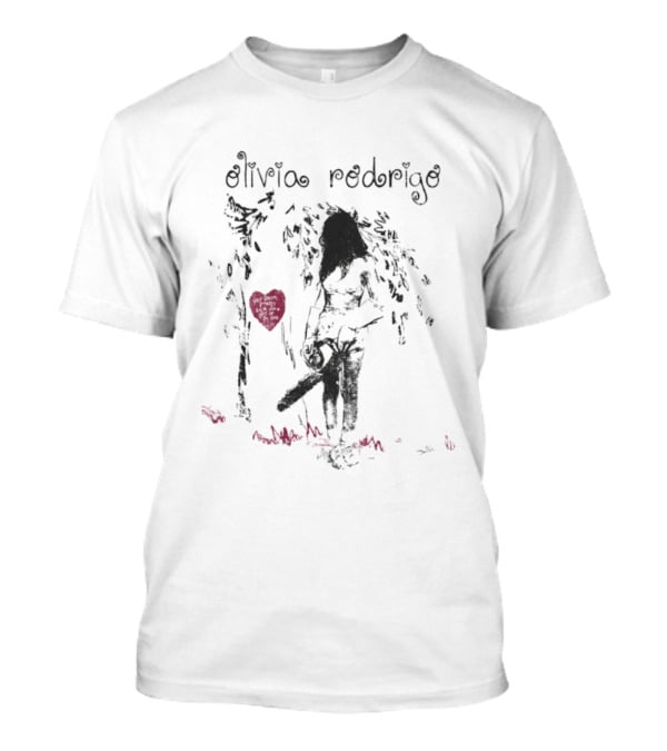 Olivia Rodrigo Chainsaw Art With Heart T-Shirt