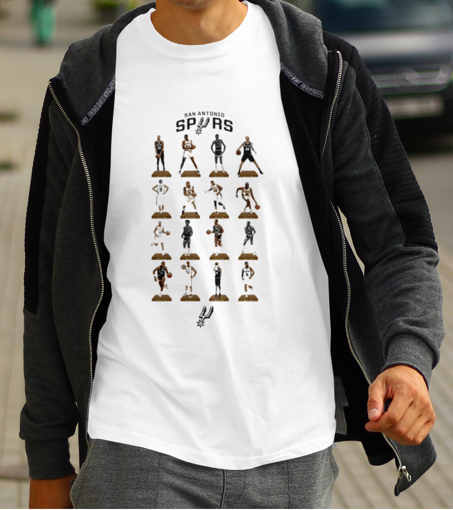 San Antonio Spurs Legends NBA Basketball Icons Collection T-Shirt
