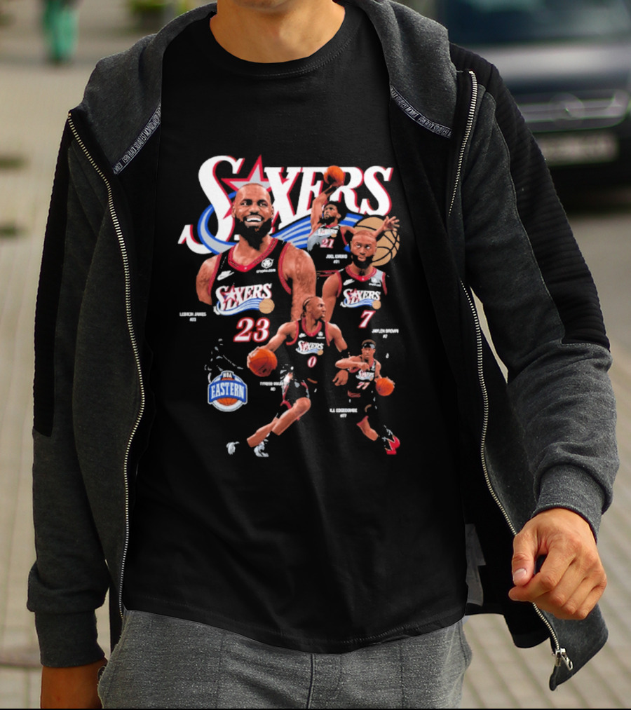 76ers Basketball Lebron James Jaylen Brown Eastern Conference T-Shirt