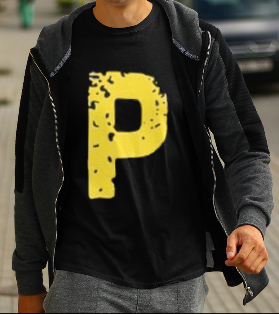 2026 Pirates IUP Night Yellow Pirate Letter P T-Shirt