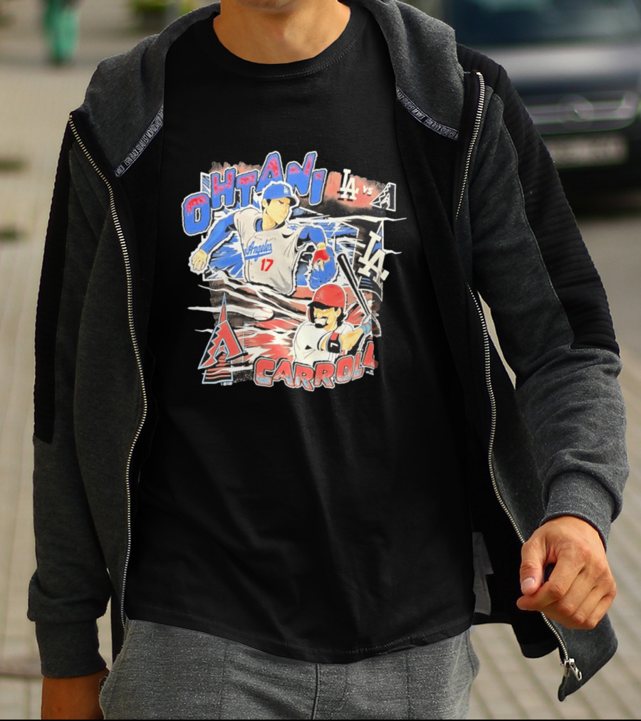 Ohtani Vs Carroll Anime Comic LA Vs Arizona T-Shirt