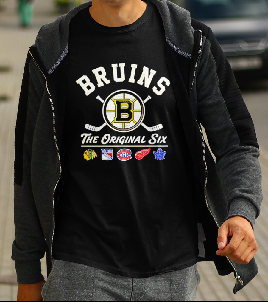 Bruins The Original Six NHL Teams Blackhawks Rangers Canadiens Red Wings Maple Leafs T-Shirt