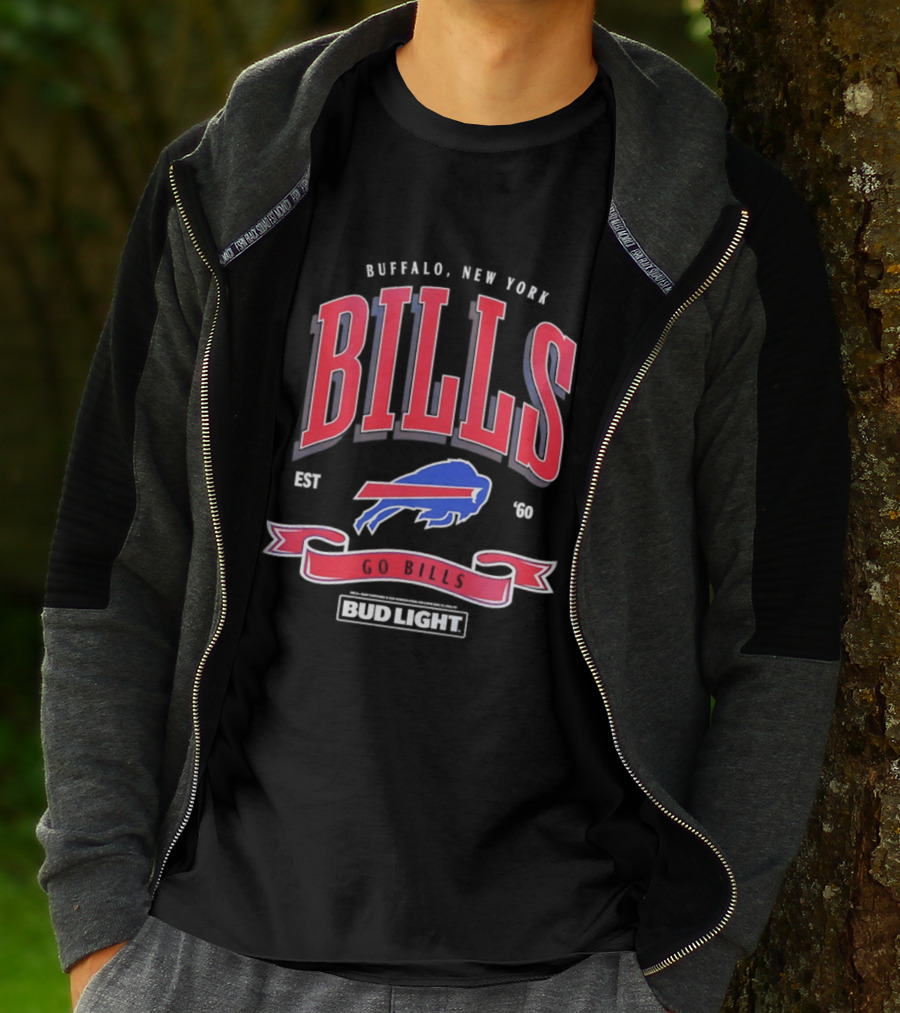Buffalo New York Bills Est 1960 Go Bills Bud Light T-Shirt