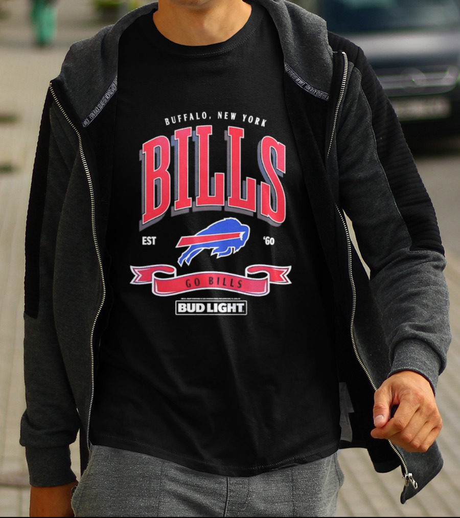 Buffalo New York Bills Est 1960 Go Bills Bud Light T-Shirt
