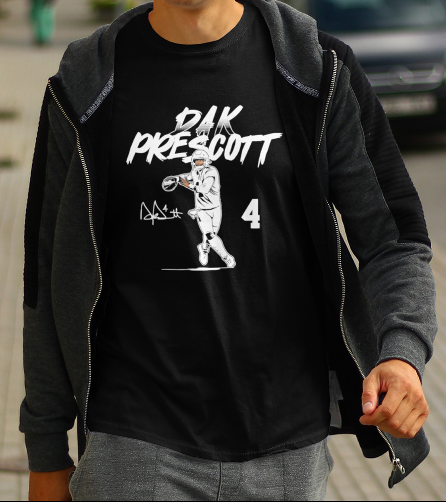 Dak Prescott 4 Dallas Cowboys 2026 Star Pose T-Shirt