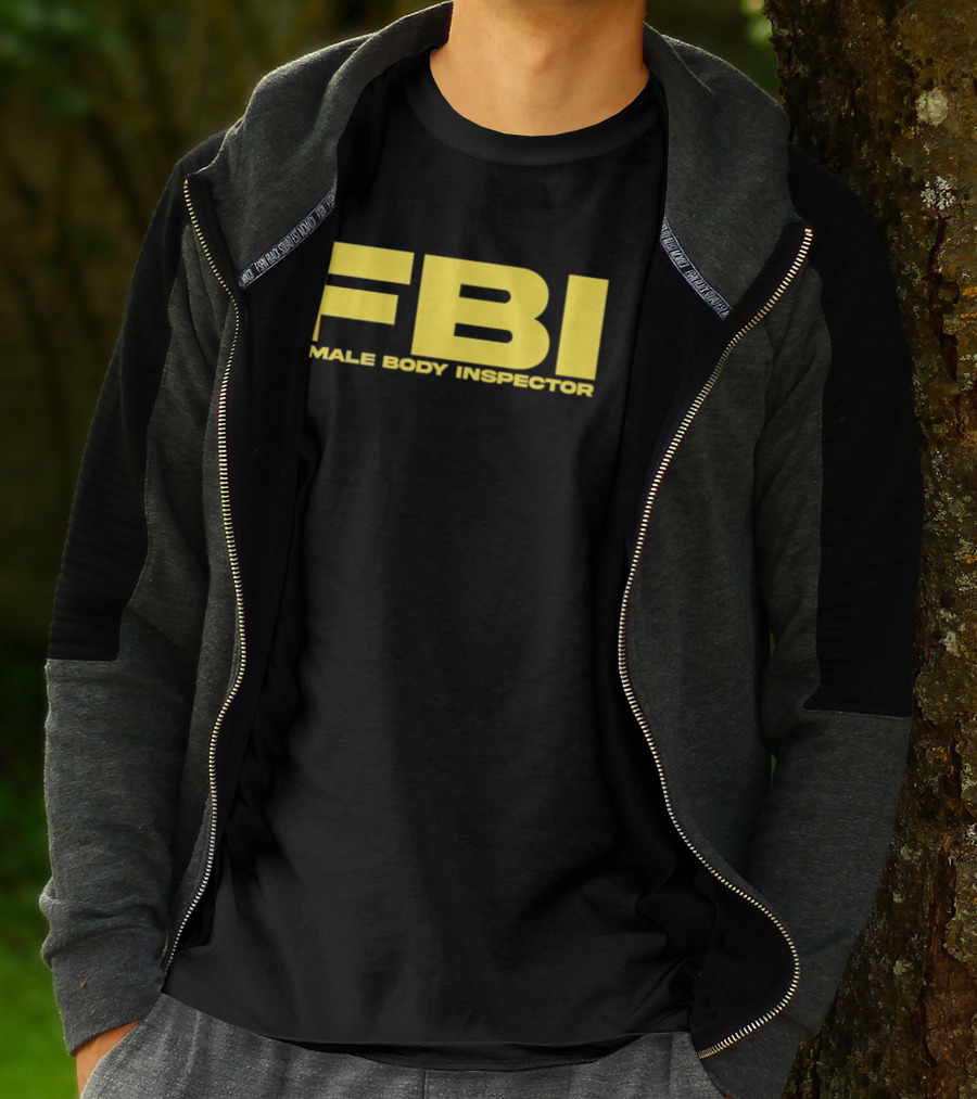 FBI Female Body Inspector Humor Bold Yellow T-Shirt