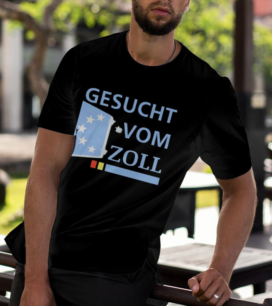 Gesucht Vom Zoll Sterne EU Symbol Farben Banner T-Shirt