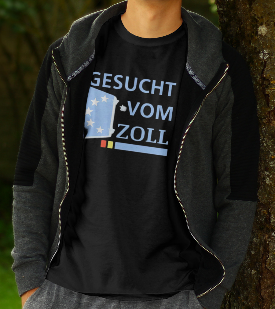 Gesucht Vom Zoll Sterne EU Symbol Farben Banner T-Shirt