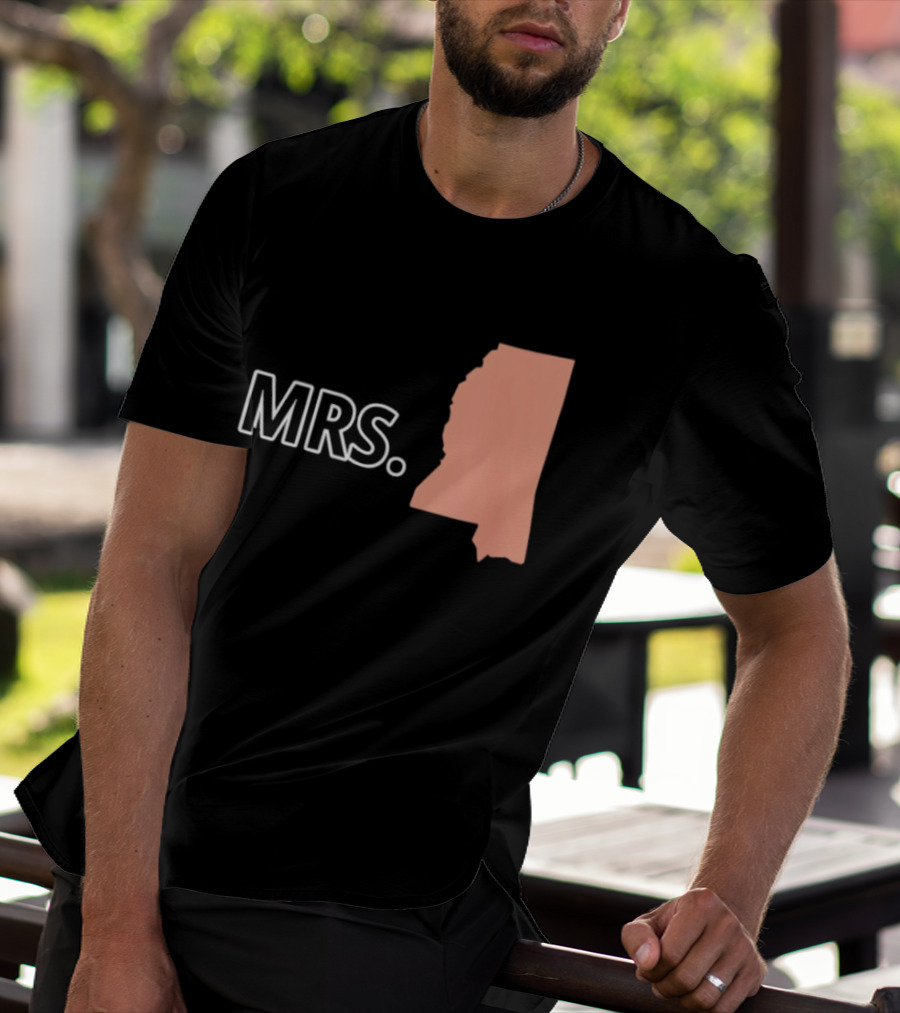 Mrs Mississippi State Map T-Shirt