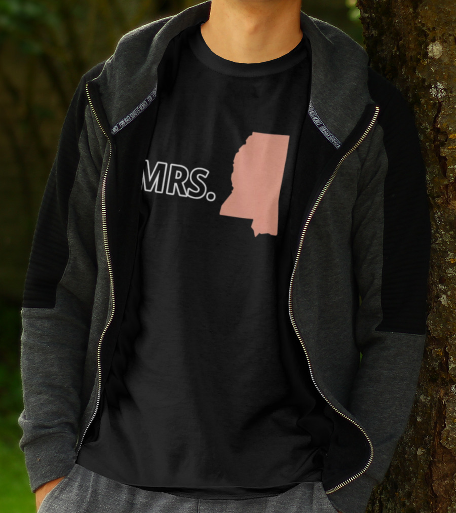 Mrs Mississippi State Map T-Shirt
