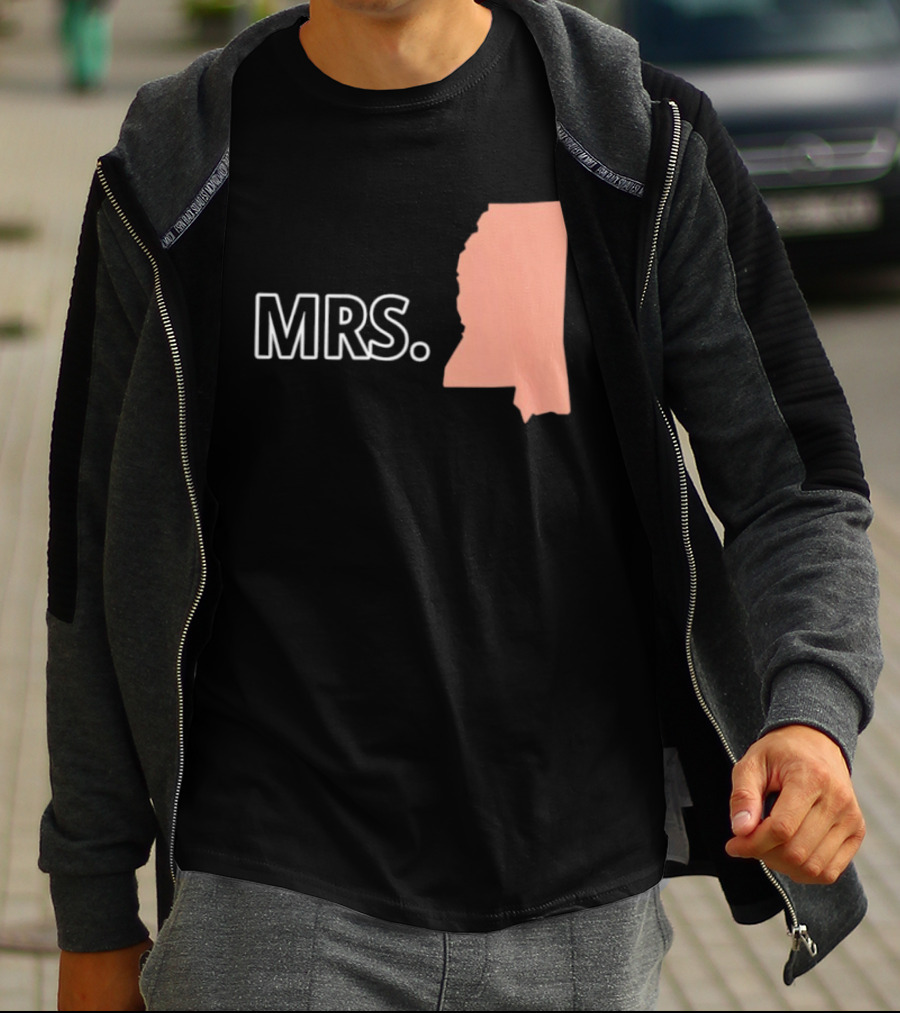 Mrs Mississippi State Map T-Shirt