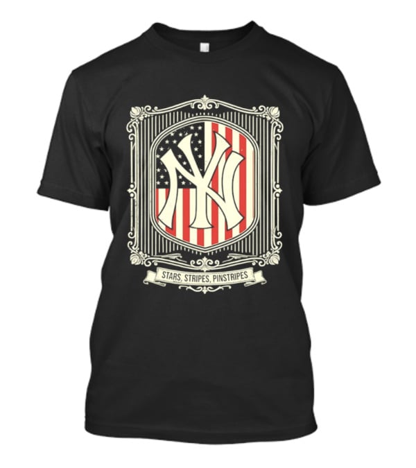 Yankees Stars And Stripes Pinstripes American Flag Baseball T-Shirt