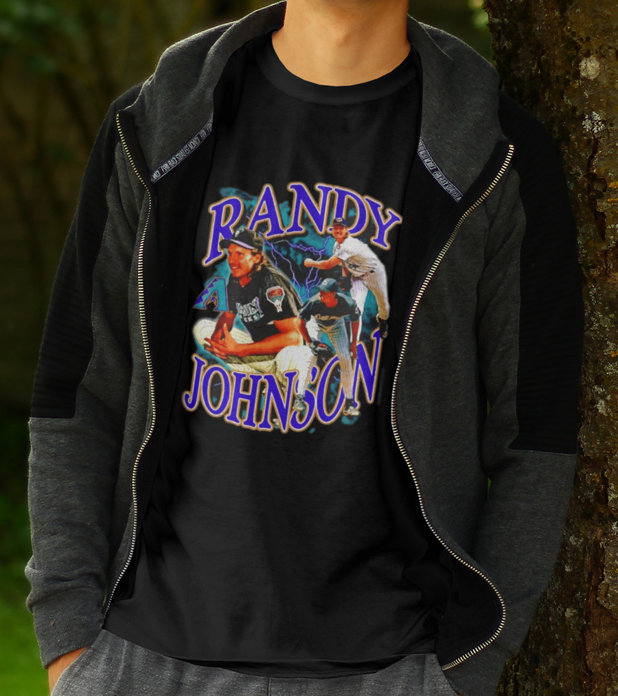 Randy Johnson Arizona Diamondbacks Legendary Pitching Action T-Shirt