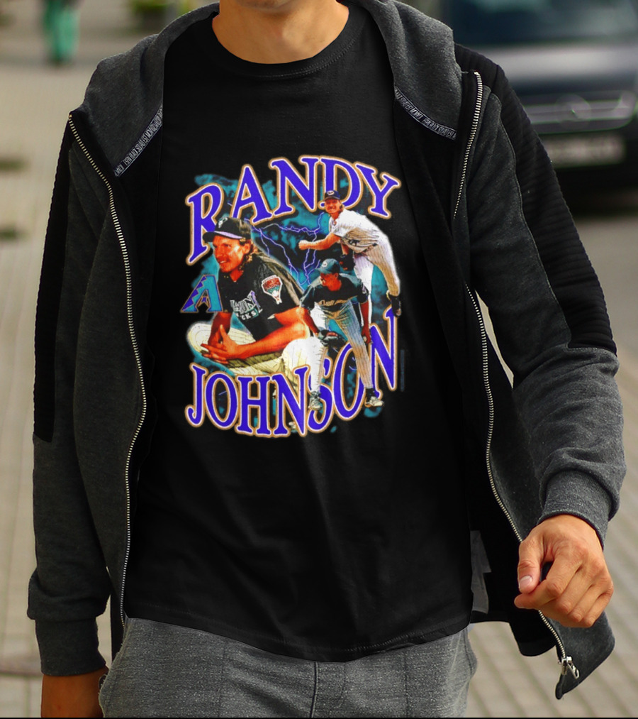 Randy Johnson Arizona Diamondbacks Legendary Pitching Action T-Shirt