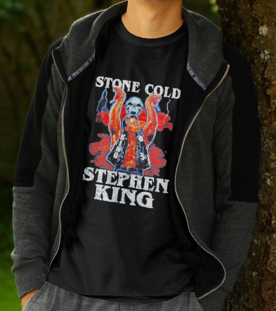 Stone Cold Stephen King 3 16 WWE Horror Scary Mashup T-Shirt