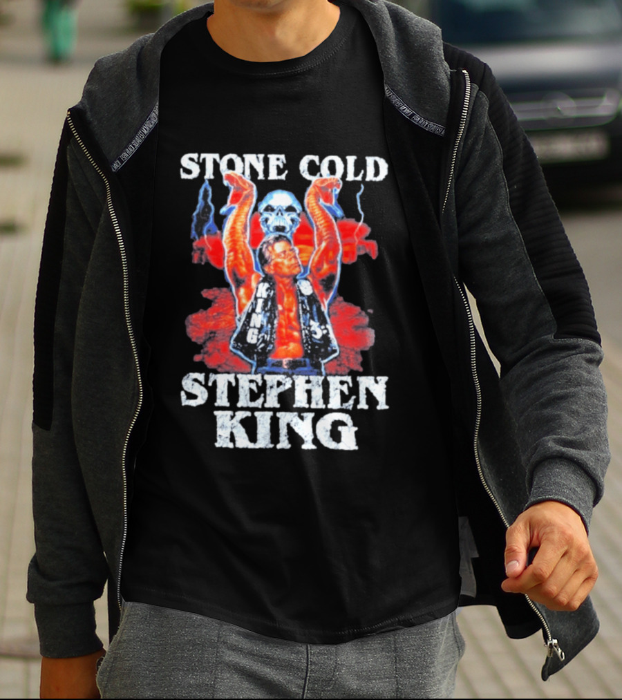 Stone Cold Stephen King 3 16 WWE Horror Scary Mashup T-Shirt