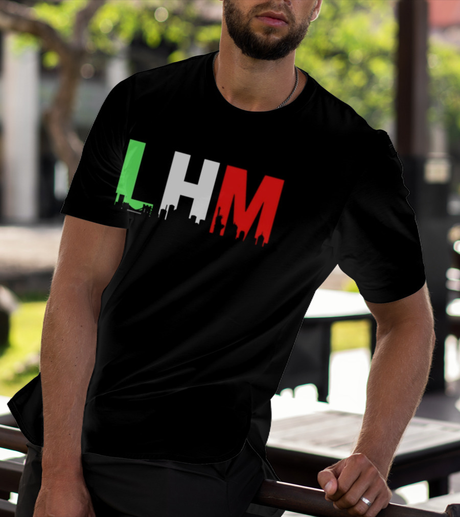 Stream Yvng Mobster LHM NYC Skyline Green White Red Drip Letters T-Shirt